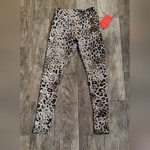Junior Fleece Lined Animal Print leggings by Hot Kiss